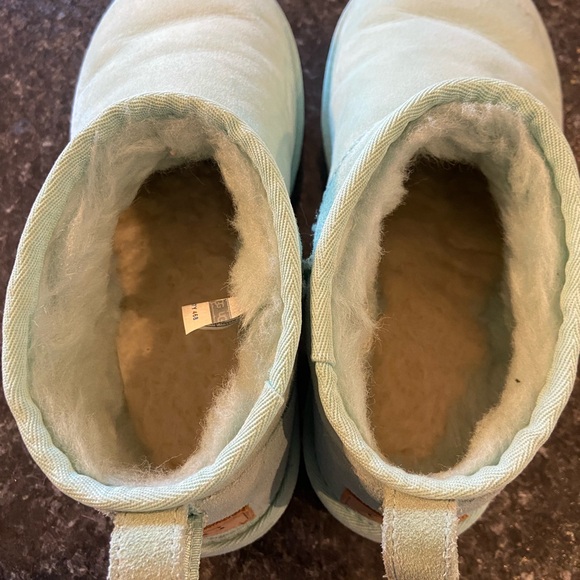 EUC UGG Sky Blue Ultra Mini Suede Boots - Picture 7 of 9